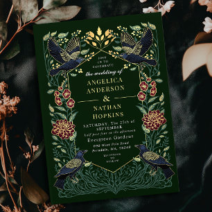 Invitación Encantado Boda de Snapdragon de Raven Gótico