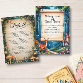 Invitación Encantado Bosque Woodland Castle Fairytale Boda
