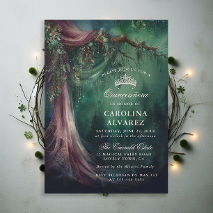Invitación Encantado cuento de hadas del bosque quinceañera m