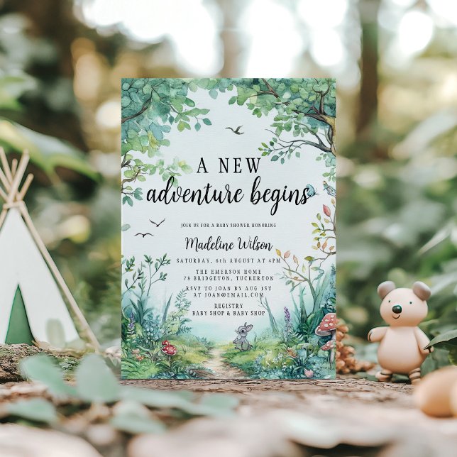 Invitación Encantado Forest Woodland Baby Shower (Subido por el creador)