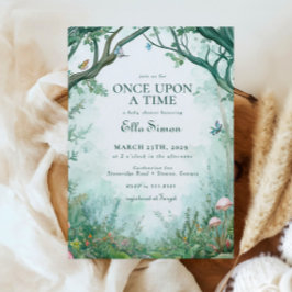 Invitación Encantado Forestal Fairytale Baby Shower