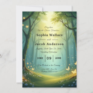 Invitación Encantado Sunlit Glimmer Grove