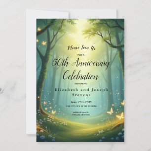 Invitación Encantado Sunlit Glimmer Grove