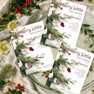 Invitación Encantador Arbolito de Navidad para Baby Shower LP