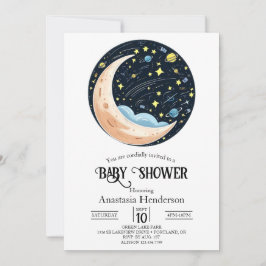 Invitación Encantador Baby Shower de bonitas estrellas