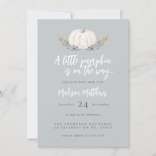 Invitación Encantador Baby Shower de 'Little Pumpkin' de otoñ