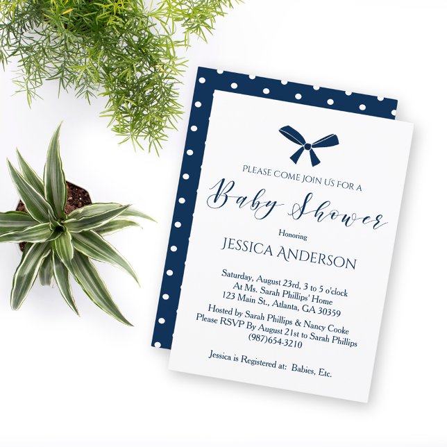 Invitación Encantador Baby Shower de los niños blancos de la  (Subido por el creador)