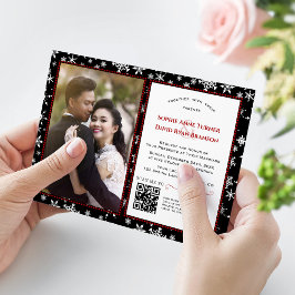 Invitación Encantador Boda de fotos de vacaciones de invierno