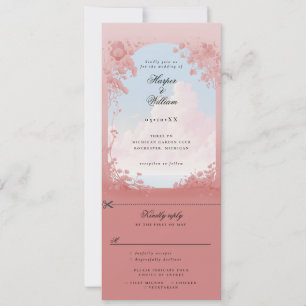 Invitación Encantador boda todo en uno
