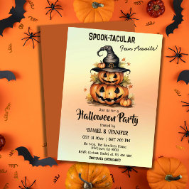 Invitación Encantador Calabaza Gorra de Brujas lindo Hallowee