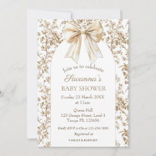 Invitación Encantador Coquette Chinoiserie Baby Shower