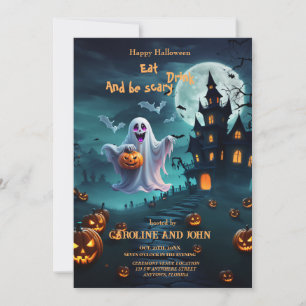 Invitación Encantador diseño de Halloween transmite.