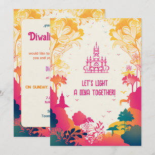 Invitación Encantador Diwali Floral Delight 🪷