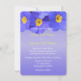 Invitación encantador, elegante, fresco boda de flores azules