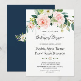 Invitación Encantador ensayo de flores rosadas de Rubor