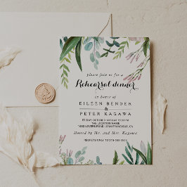 Invitación Encantador ensayo de vegetación tropical floral