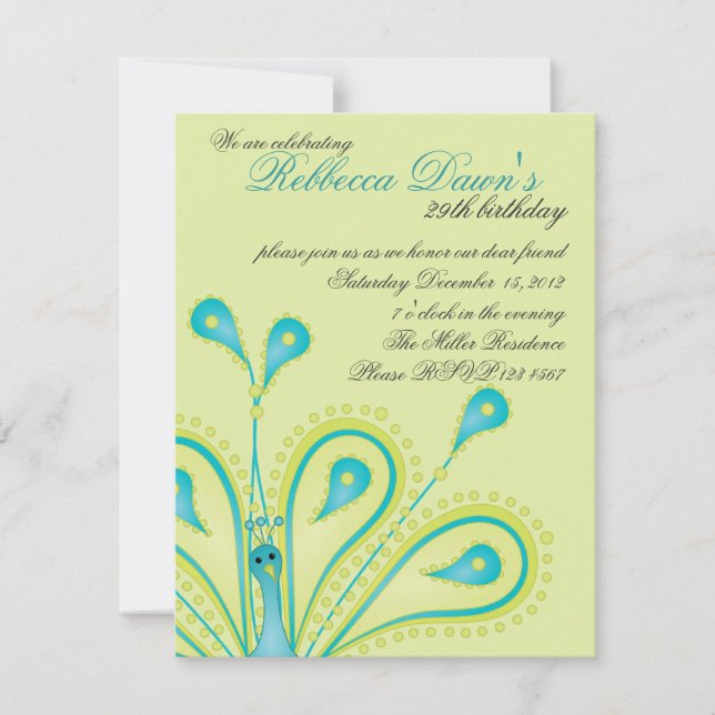 Invitación ¡Encantador Feathered! (Anverso)