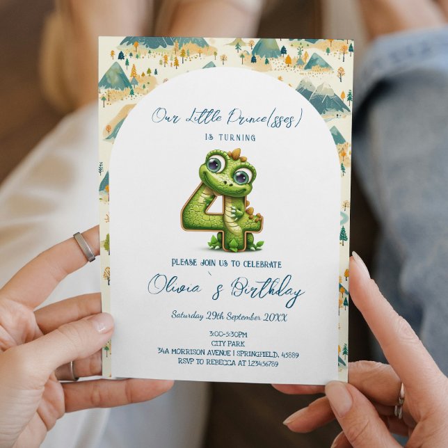 Invitación Encantador Fiesta del cuarto cumpleaños de Fairy T (Subido por el creador)