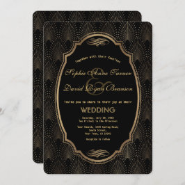 Invitación Encantador gran Boda de estilo Art Deco de Gatsby 