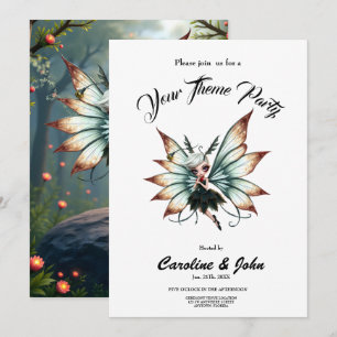 Invitación Encantador Guardián Hada en Bosque Mágico