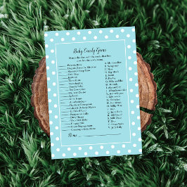 Invitación Encantador juego Verde azulado Bow Baby Candy Baby