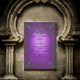 Invitación Encantador morado gótico