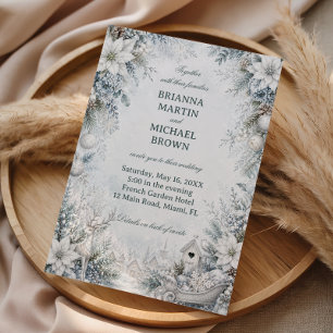 Invitación Encantador pueblo invernal entre