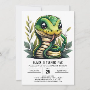 Invitación Encantador Reptile Realm Cumpleaños