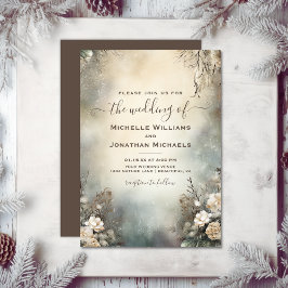 Invitación Encantador Romántico Boda Floral Jardín de Inviern
