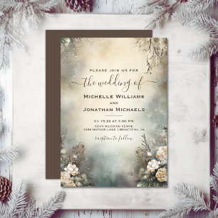 Invitación Encantador Romántico Boda Floral Jardín de Inviern