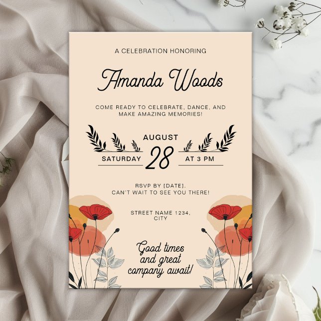 Invitación Encantadora celebración del Festival Floral (Subido por el creador)