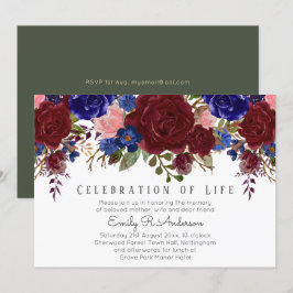 Invitación Encantadora CELEBRACIÓN del funeral conmemorativo