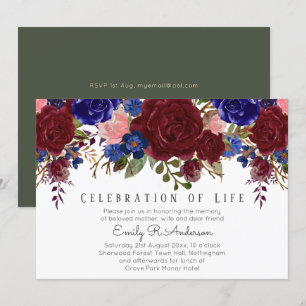 Invitación Encantadora CELEBRACIÓN del funeral conmemorativo