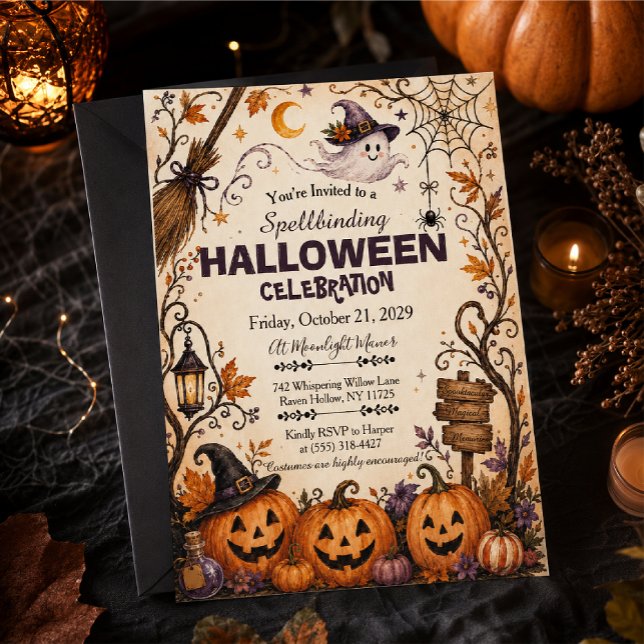Invitación encantadora de Halloween (Subido por el creador)