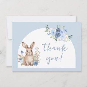 Invitación Encantadora ducha de bebé niño conejito azul graci