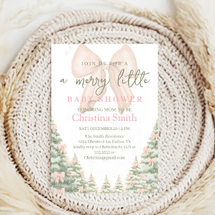 Invitación Encantadora Fiesta de Baby Shower de Copo de Nieve