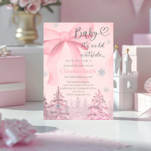 Invitación Encantadora Fiesta de Baby Shower de Copo de Nieve
