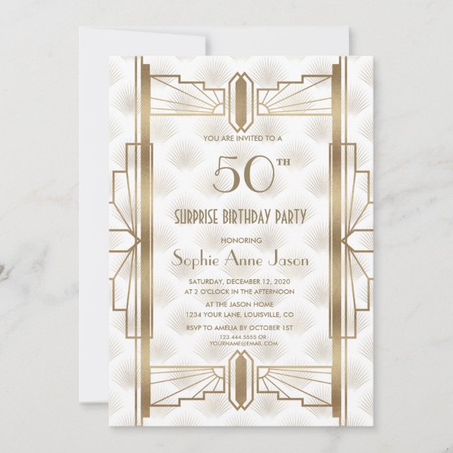 Invitación Encantadora Fiesta de Cumpleaños de los Grandes Ga (Anverso)