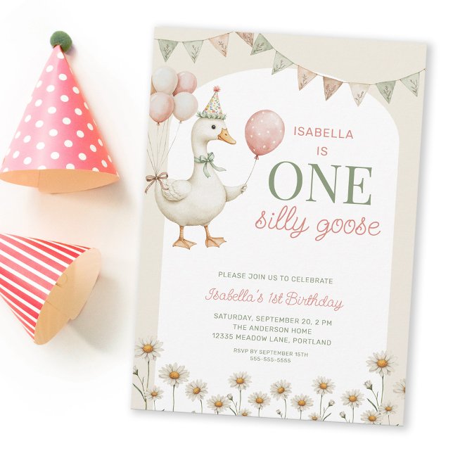 Invitación Encantadora Fiesta de Cumpleaños Uno de la Silly G (Subido por el creador)