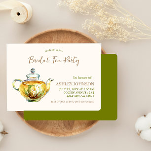 Invitación Encantadora fiesta de té de manzanilla nupcial