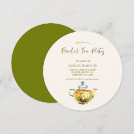 Invitación Encantadora Fiesta de Té Nupcial de Manzanilla