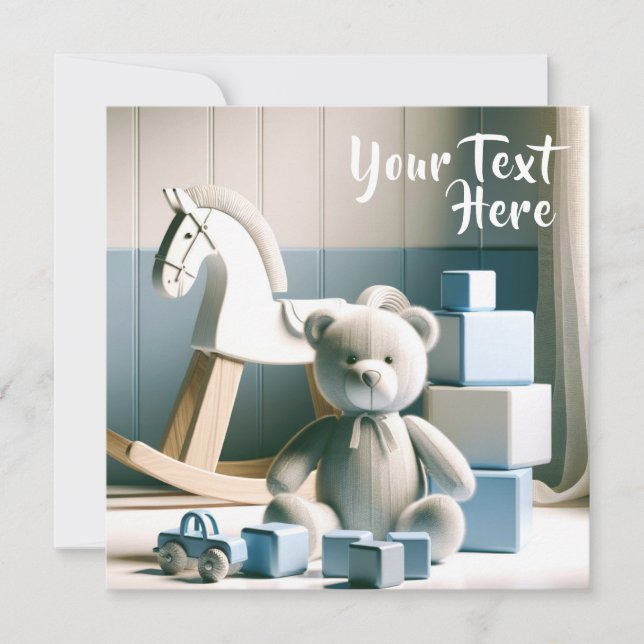 Invitación Encantadora habitación infantil con juguetes (Anverso)