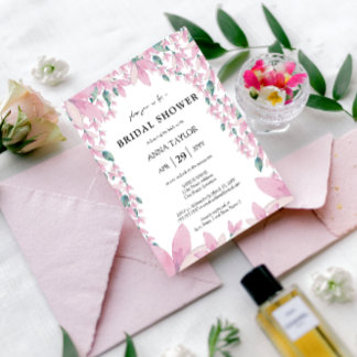 Invitación Encantadora lluvia de flores para la novia Wisteri