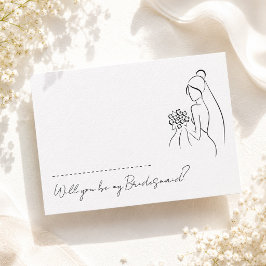 Invitación Encantadora Romántica ¿Serás Mi Dama de Honor Prop