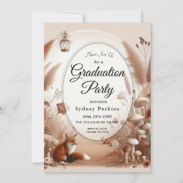 Invitación Encantados zorros de bosque otoñal