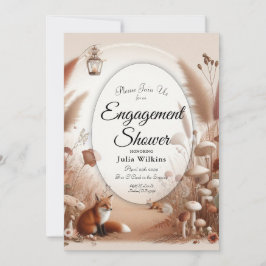 Invitación Encantados zorros de bosque otoñal