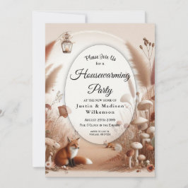 Invitación Encantados zorros de bosque otoñal