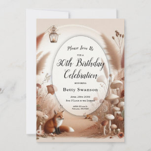 Invitación Encantados zorros de bosque otoñal