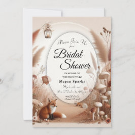 Invitación Encantados zorros de bosque otoñal