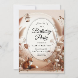 Invitación Encantados zorros de bosque otoñal